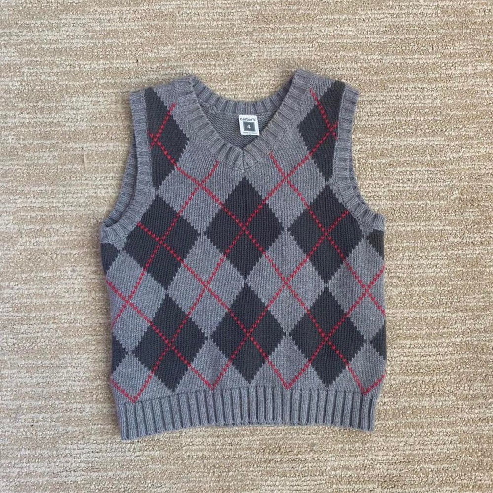 Vintage plaid sweater vest